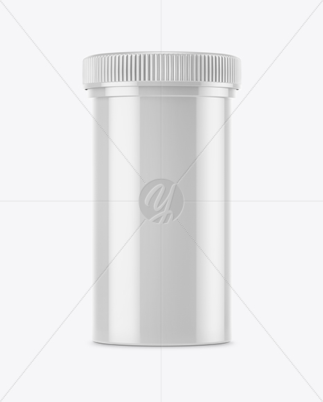 Glossy Plastic Pills Bottle Mockup