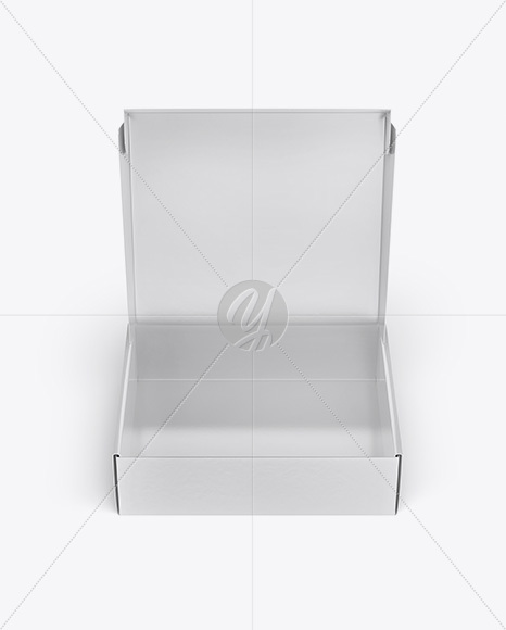 Opened Glossy Paper Box Mockup