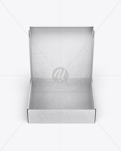 Opened Kraft Paper Box Mockup