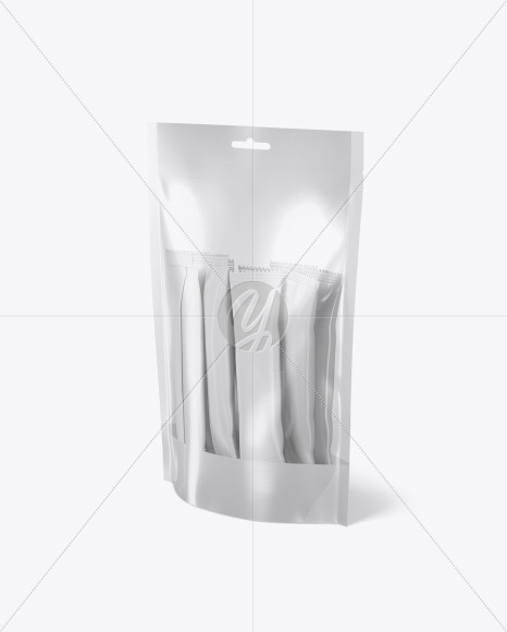 Stand-Up Pouch with Sachets Mockup