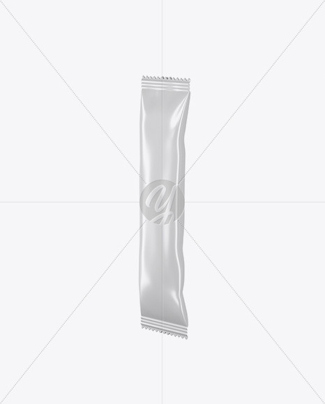 Glossy Stick Sachet Mockup - Half Side View