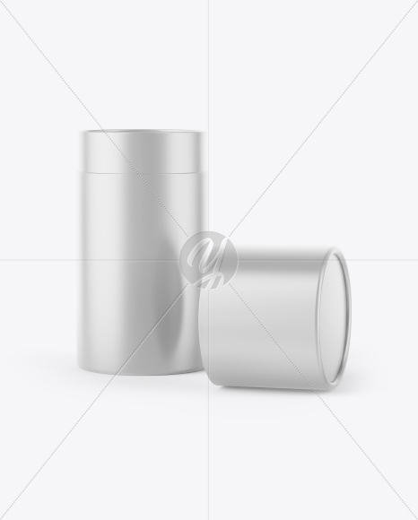 Opened Matte Paper Tube Mockup