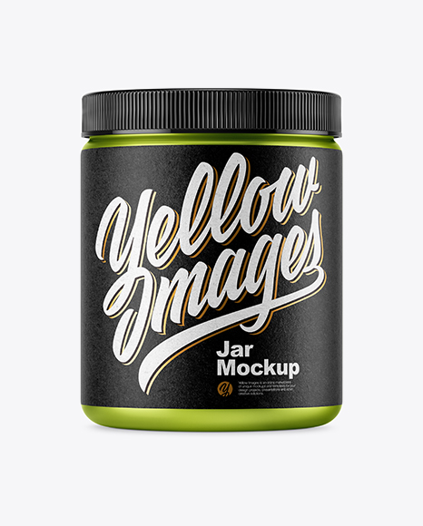 Metallized Plastic Jar Mockup