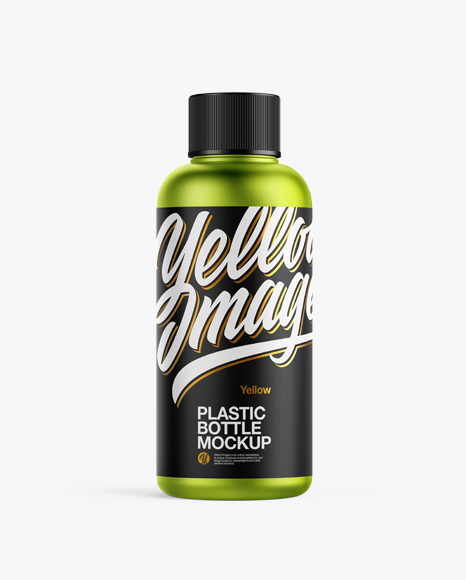 Metallic Plastic Bottle Mockup