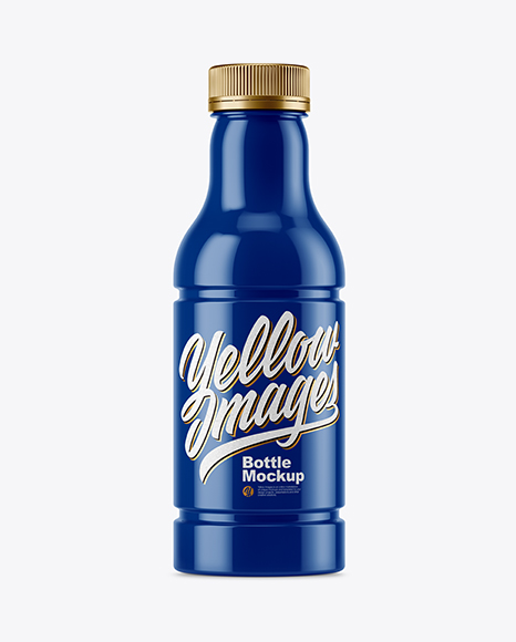 Glossy Plastic Bottle Mockup