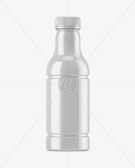 Glossy Plastic Bottle Mockup