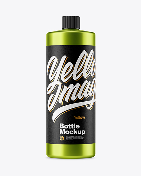 Metallized Plastic Bottle Mockup