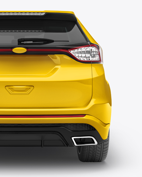 SUV Сrossover Mockup - Back View