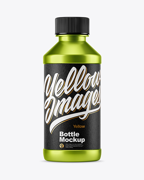 Metallized Plastic Bottle Mockup