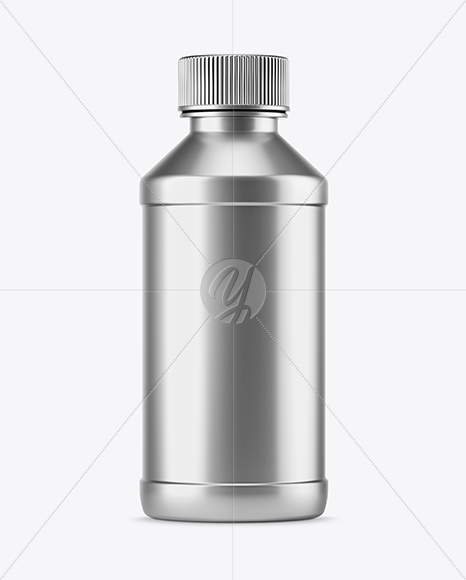 Metallized Plastic Bottle Mockup