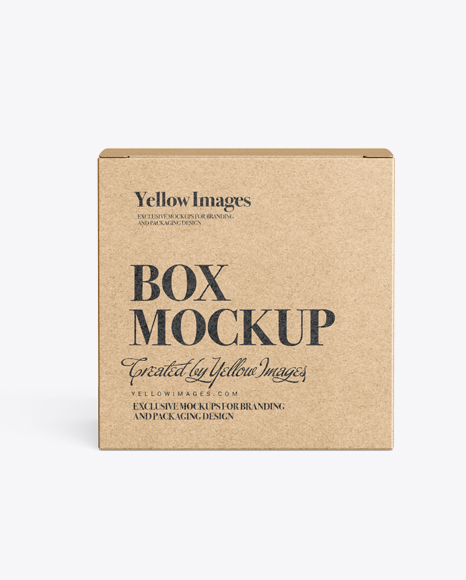 Kraft Paper Box Mockup - Kraft box
