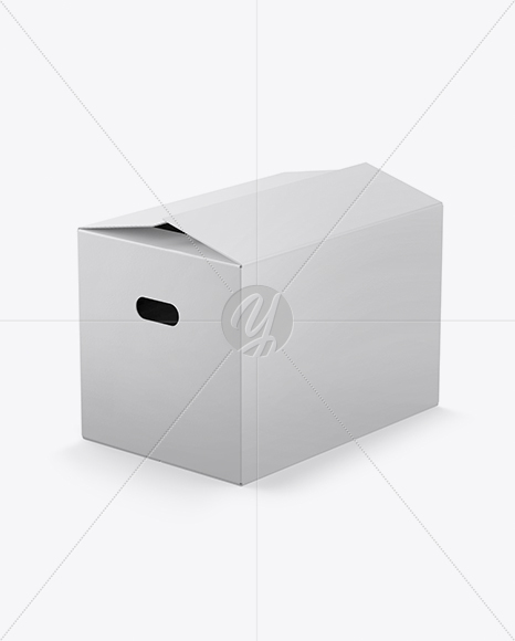 Box Mockup - Half Side View