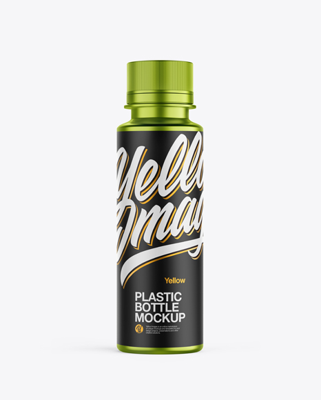 Metallized Plastic Bottle Mockup - Label mockup bottle