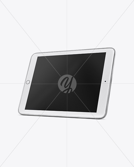 Horizontal iPad Mockup - Half Side View