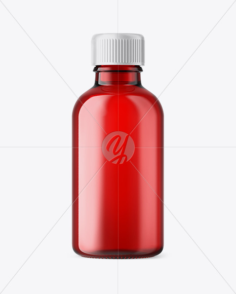 50ml Red Glass Сosmetic Bottle