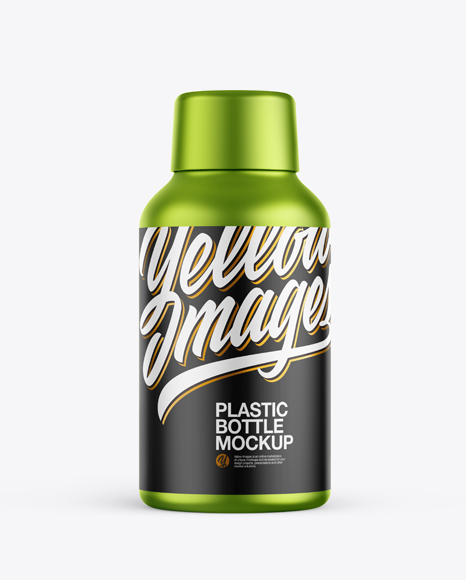 Metallized Plastic Bottle Mockup