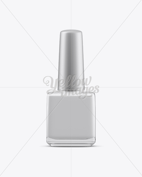 Glossy Nail Polish Square Bottle w/ Matte Cap Mockup