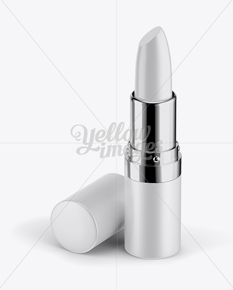 Round Lipstick Tube Mockup Half-Side View