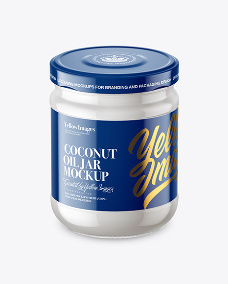 Clear Glass Jar with Coconut Oil Mockup - Coconut+Oil+Glass+Storage+Jar+Mockup+|+Exclusive+Mockups