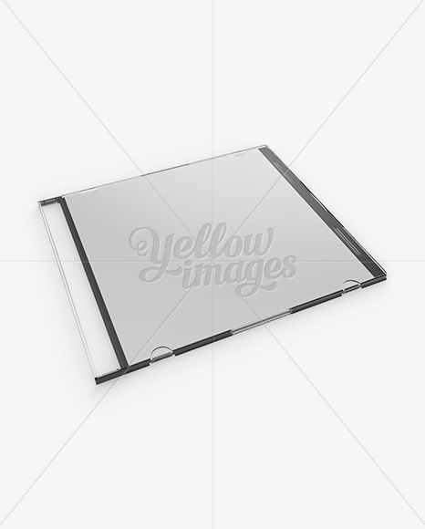 Jewel Slim Case Mockup - Half-Side View (High-Angle Shot)