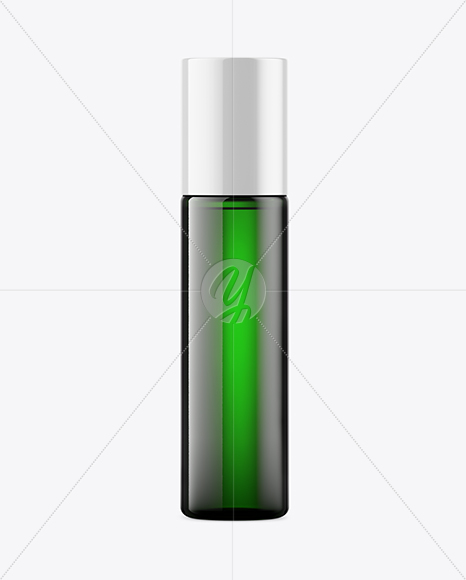 Green Glass Oil Bottle Mockup