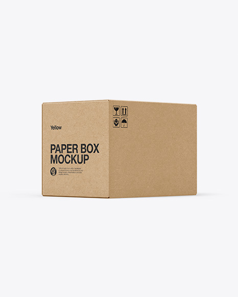 Kraft Box Mockup - Cardboard box mockup