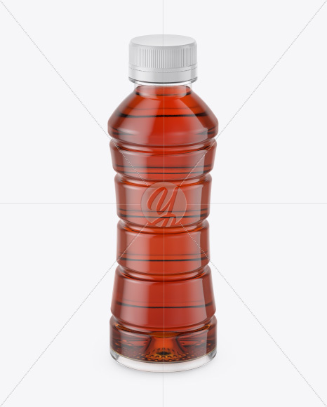 Bottle with Condensation in Shrink Sleeve Mockup