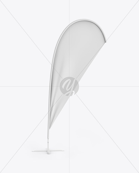 Teardrop Flag Mockup - Front View