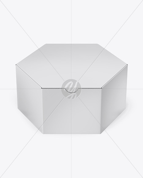 Paper Box Mockup - Front View (High Angle Shot)