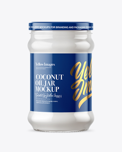 Clear Glass Jar with Coconut Oil Mockup - Coconut+Oil+Glass+Storage+Jar+Mockup+|+Exclusive+Mockups