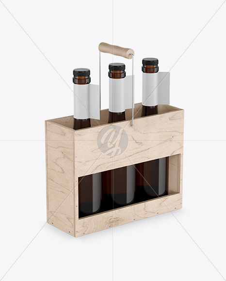 Amber Bottle Carrier Mockup