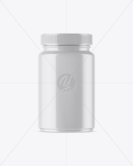 Glossy Plastic Jar Mockup