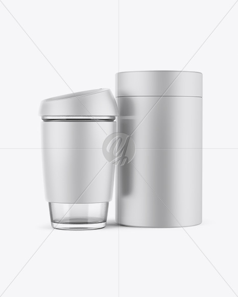 Cup with Holder & Matte Tube Mockup