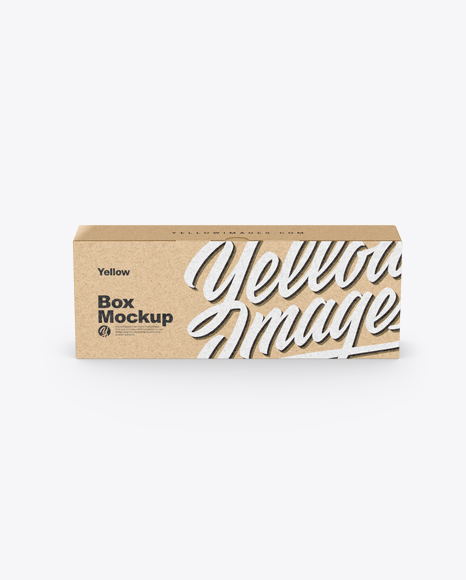 Kraft Box Mockup - 3d box mockup