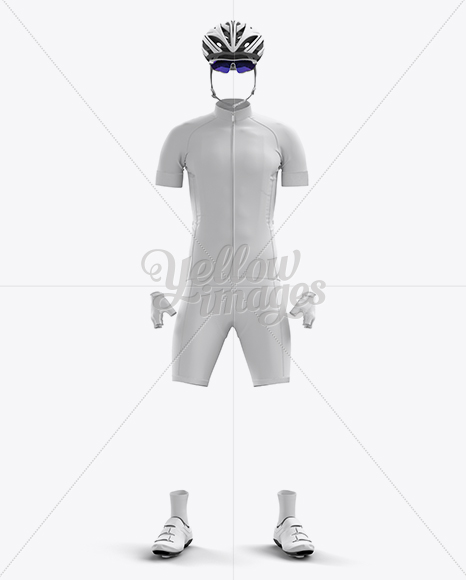 Full Men's Cycling Kit Mockup - Front View