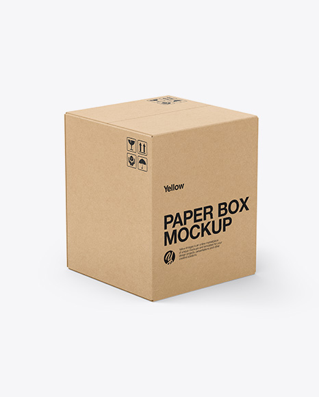 Kraft Box Mockup - 3d box mockup