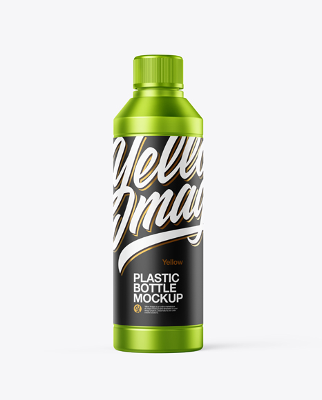 Metallized Plastic Bottle Mockup - Label mockup bottle