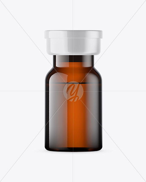 Amber Glass Medical Ampoule Mockup - Free Download Images High Quality