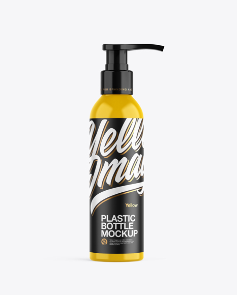 Glossy Plastic Bottle Mockup - Label mockup bottle
