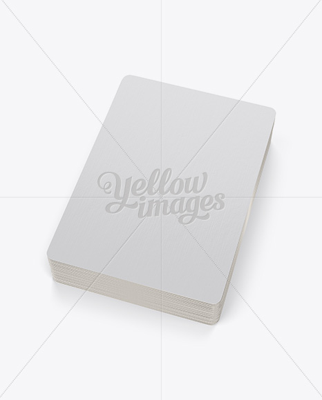 Deck of 52 Playing Cards Mockup - Top View