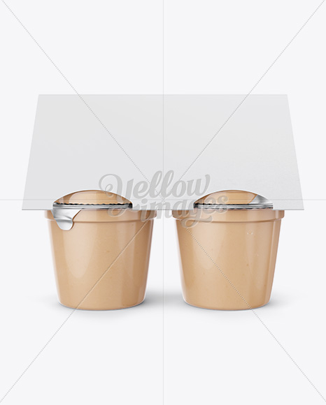 Natural Apple Sauce 4-6 Oz. Cups Mockup - Front View