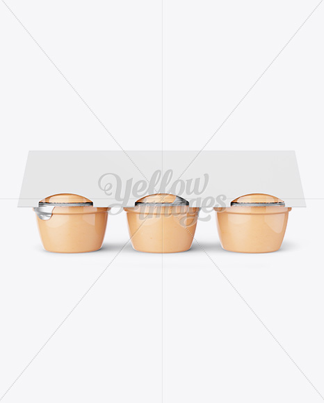 Natural Apple Sauce 6-4 Oz. Cups Mockup - Front View