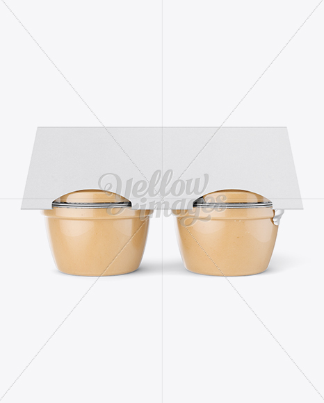 Natural Apple Sauce 4-4 Oz. Cups Mockup - Front View