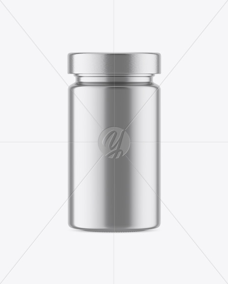 Metallized Plastic Jar Mockup