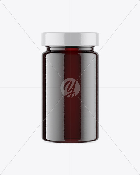 Glass Jar w/ Honey Mockup