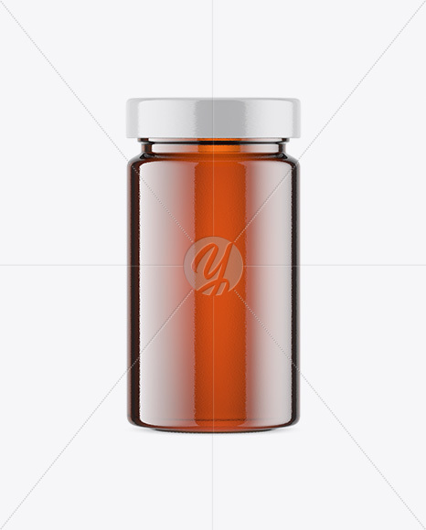 Glass Jar w/ Honey Mockup