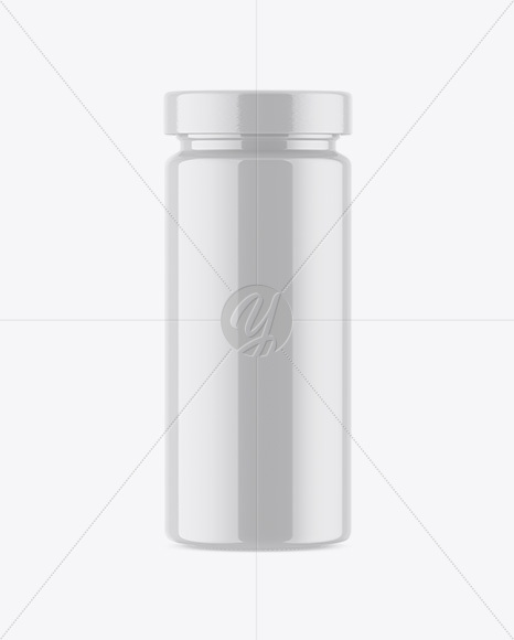 Glossy Plastic Jar Mockup