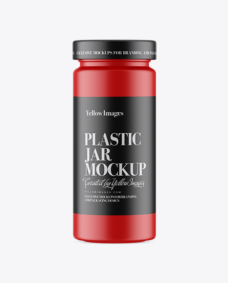 Matte Plastic Jar Mockup