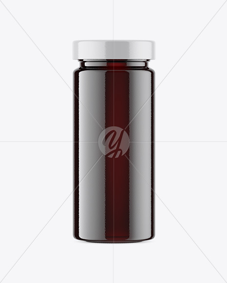 Glass Jar w/ Honey Mockup