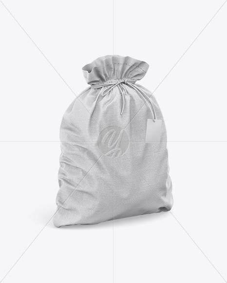 Textured Gym Sack w/ Label Mockup - Half Side View